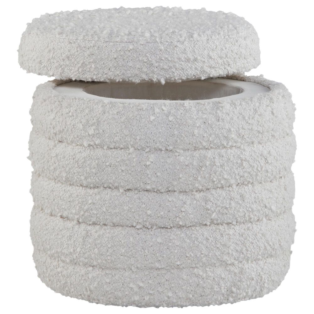 Ashley Duntler Storage Ottoman in Ivory, , large