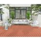 Nourison Twist Reversible 10" x 14" Coral Indoor/Outdoor Area Rug, , large