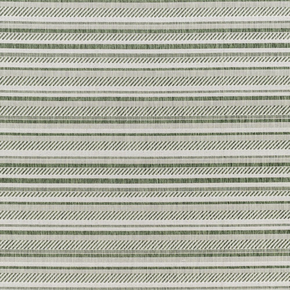Surya Eagean EAG-2422 Grass Green, Ivory, Dark Green and Seafoam 6&#39;7&quot; Round Indoor/Outdoor Area Rug, , large