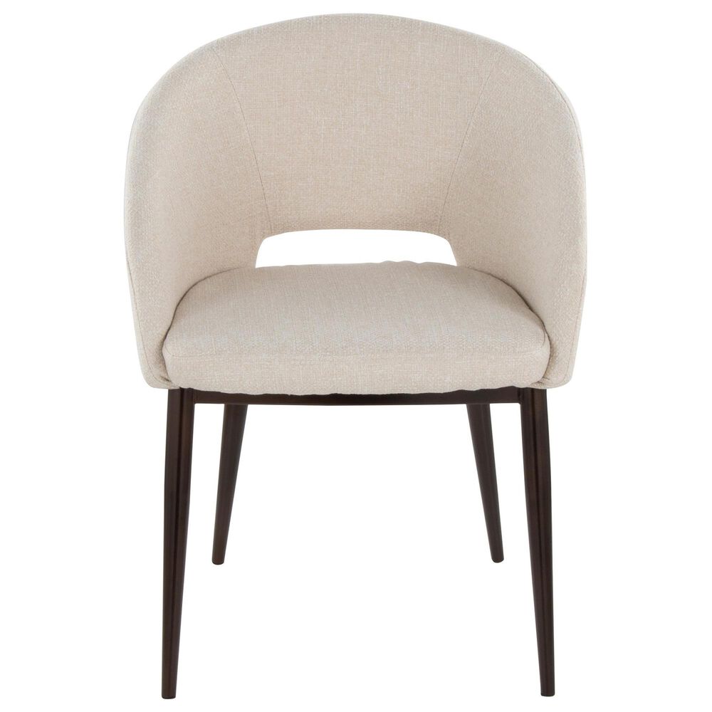 Lumisource Renee Arm Chair with Cream Cushion in Copper, , large