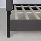 HOMLUX Laval Queen Upholstered Platform Bed Frame in Stone, , large