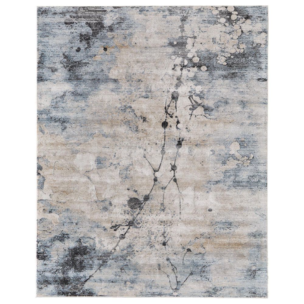 Feizy Sonora Blue and Beige 7"10" x 10"3" Area Rug, , large