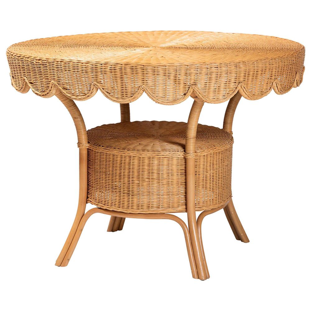 Baxton Studio Abena Dining Table in Light Honey - Table Only, , large