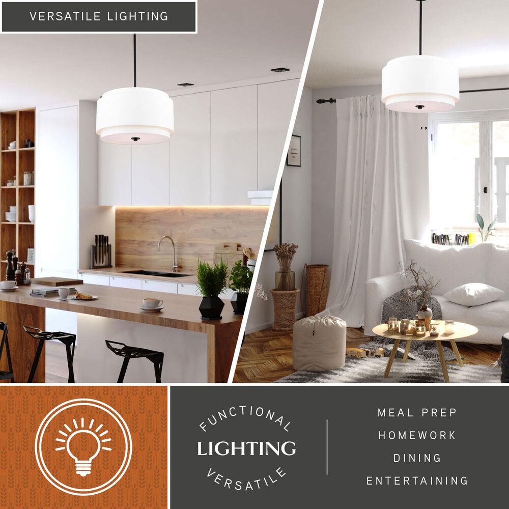 Vaxcel Burnaby 4-Light Pendant in Black, , large