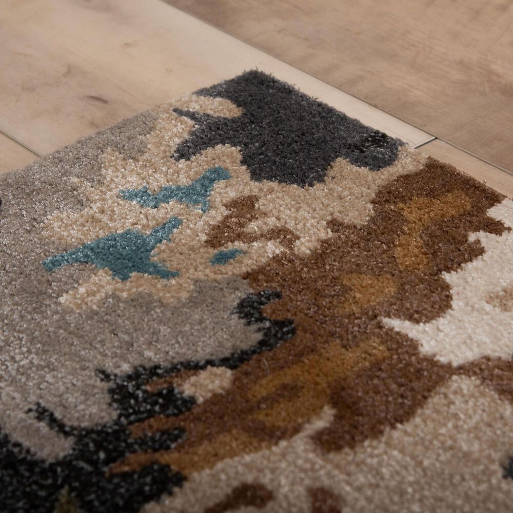 RIZZY Kinetic KIN534 Brown 8'9" x 11'9" Area Rug, , large