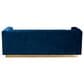 Baxton Studio Loreto Stationary Sofa in Navy Blue Velvet, , large
