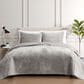 Hallmart Collectibles Reese 3-Piece Queen Coverlet Set in Gray, , large