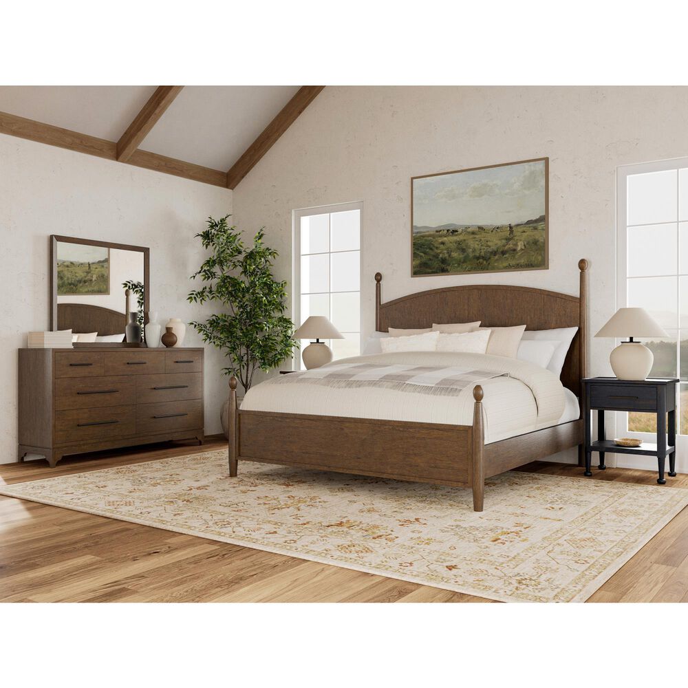 Riverside Furniture Calhoun 3-Piece King Panel Bedroom Set in Whiskey Oak, , large