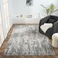 L&R Resources Allure Abstract Gray and Blue 10" x 14" Area Rug, , large