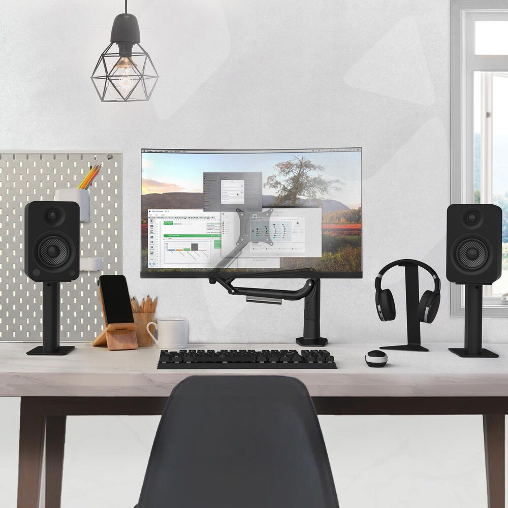 Kanto Single Monitor Desk Mount for 17" - 32" Displays in Black, , large