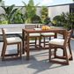 HOMLUX 5-Piece Patio Bar Set with 52" Rectangular Mocha Table in Beige, , large