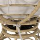 Hearth and Haven Mia Papasan Outdoor Swivel Chair with Beige Cushion in Brown, , large