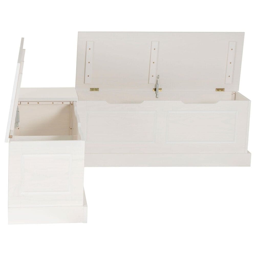 Linon Home Decor Tobin Backless Nook in White, , large