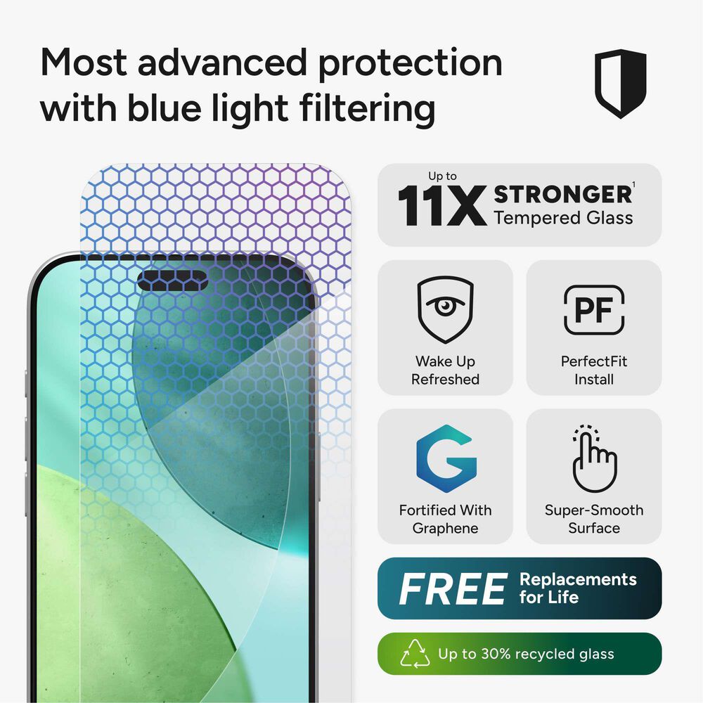 Zagg InvisibleShield XTR5 Glass Screen Protector for Apple iPhone Air in Clear, , large
