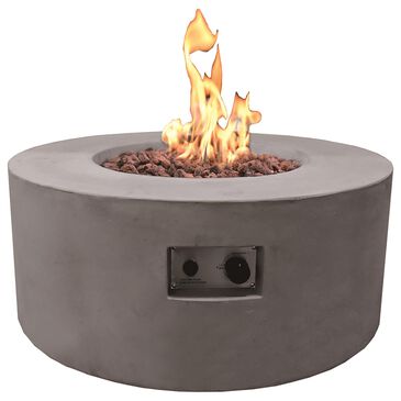 Elementi Fire Tramore Round Liquid Propane Fire Table in Gray, , large