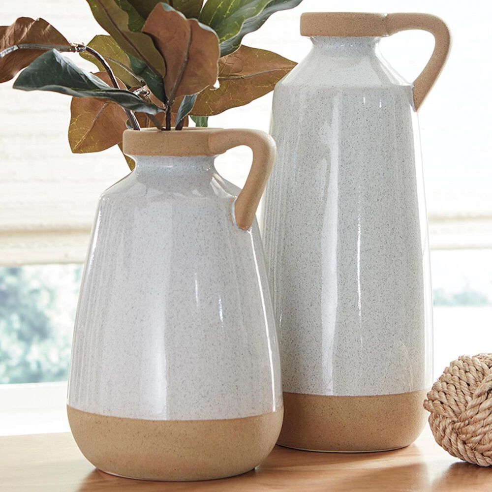 37B Tilbury Vase Set in Cream (Set of 2), , large