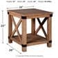 Ashley Aldwin Rectangular End Table in Weathered Gray Brown, , large