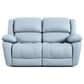 Furniture of America Glarus Manual Reclining Loveseat in Powder Blue, , large
