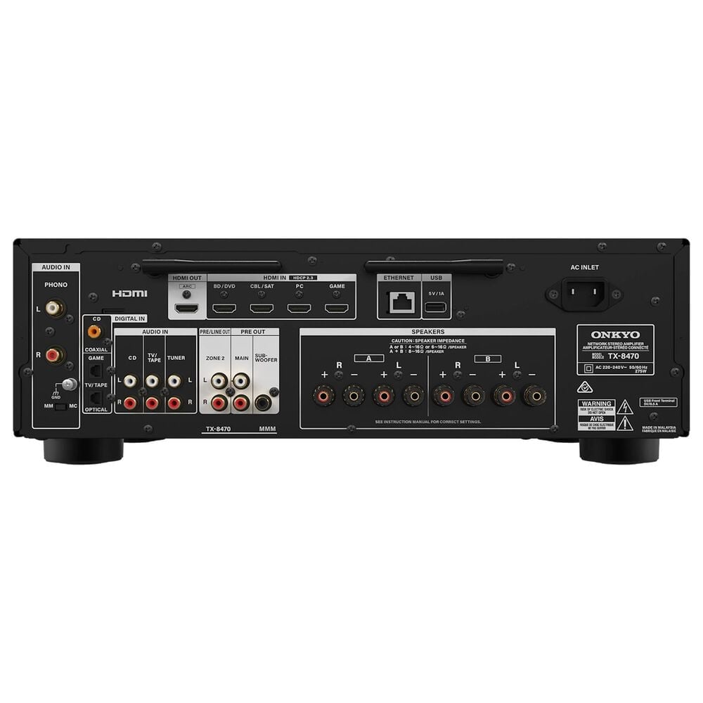 Onkyo TX-8470 Hi-Fi Network Stereo Receiver in Black, , large
