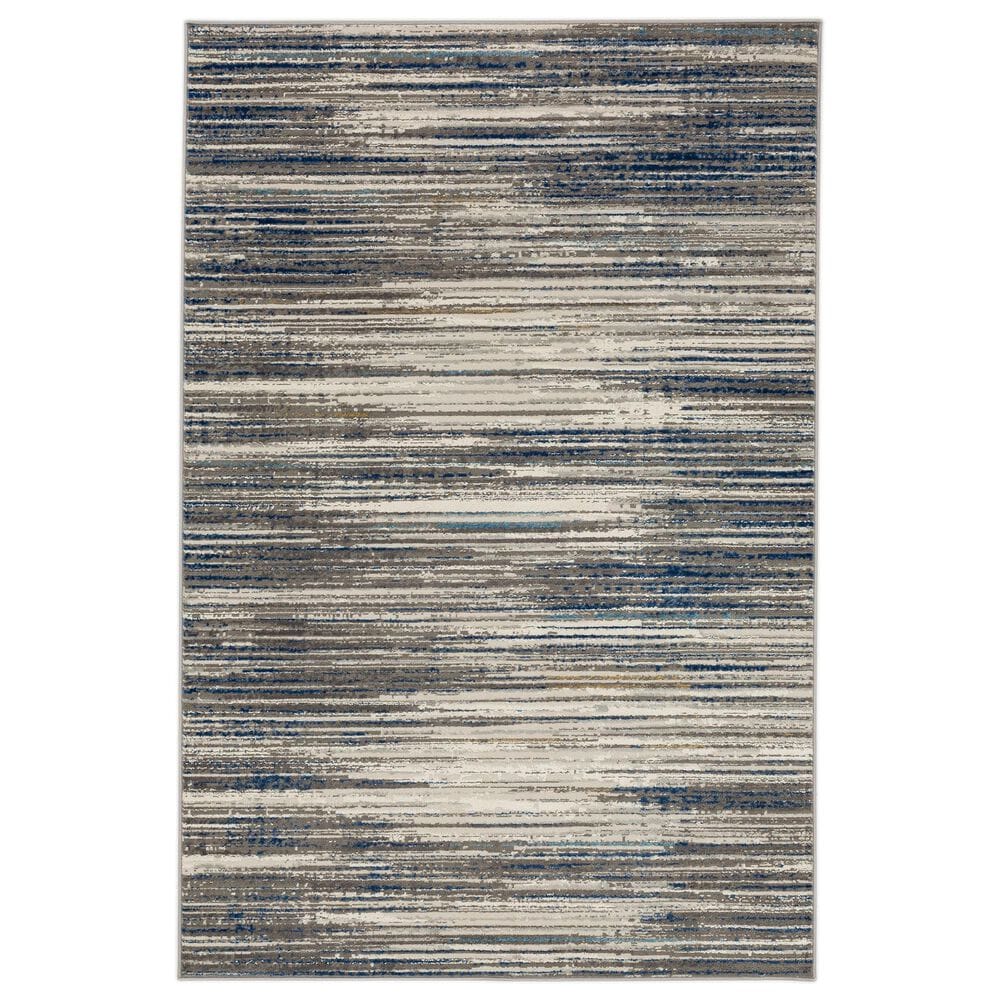 Karastan Cleo R1075 5" 3" X 8" Grey Dark Blue Area Rug, , large