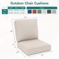 Sunwell Garden 4" Thick Outdoor Seat and Back Cushion Set in Beige (Set of 2), , large