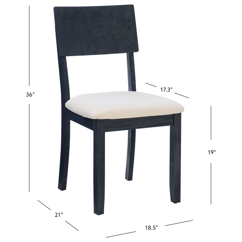 Linon Home Decor Jorissen Side Chair in Dark Charcoal (Set of 2), , large