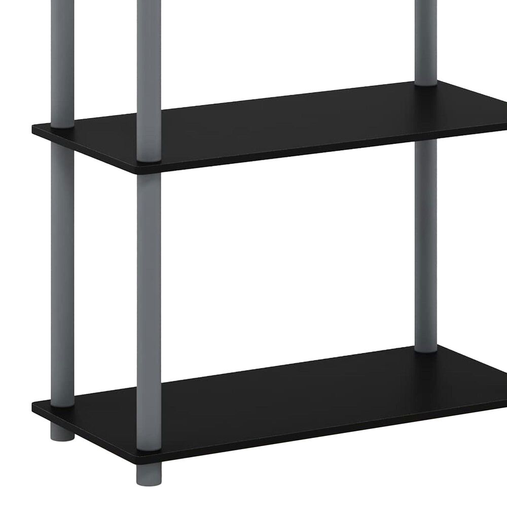 HOMLUX Turn-N-Tube 4-Tier Multipurpose Shelf Display Rack in Black and Grey, , large