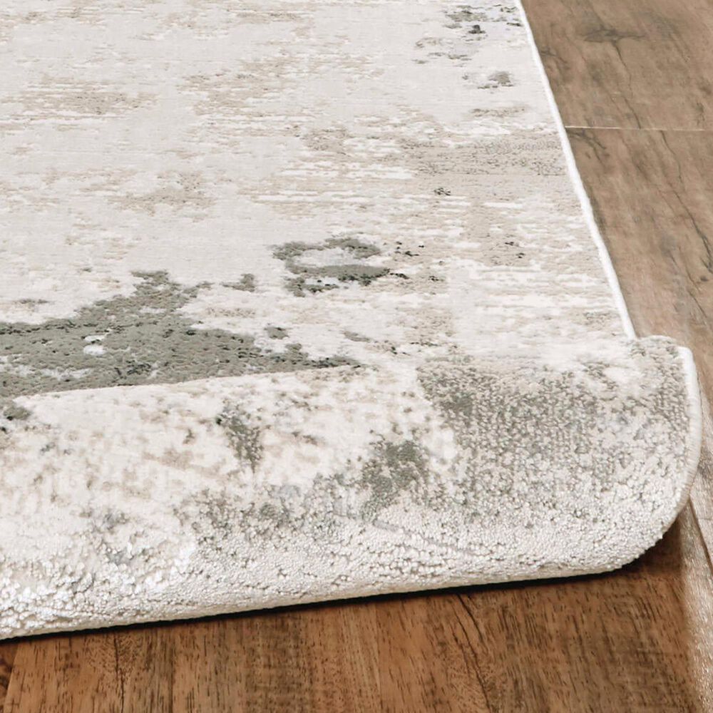 Feizy Prasad 3970F 1&#39;8&quot; x 2&#39;10&quot; Gray Area Rug, , large