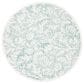 Safavieh Micro-Loop MLP379F 5" Round Gray and Ivory Area Rug, , large