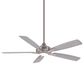 Minka-Aire Dyno 52" Ceiling Fan with Silver and Aged Wood Blades in Brushed Nickel, , large