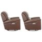 Chateau d"Ax Leather Recliner in Red Brown (Set of 2), , large