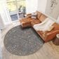 Dalyn Rug Company Hatay HY5 8" Round Gray Area Rug, , large