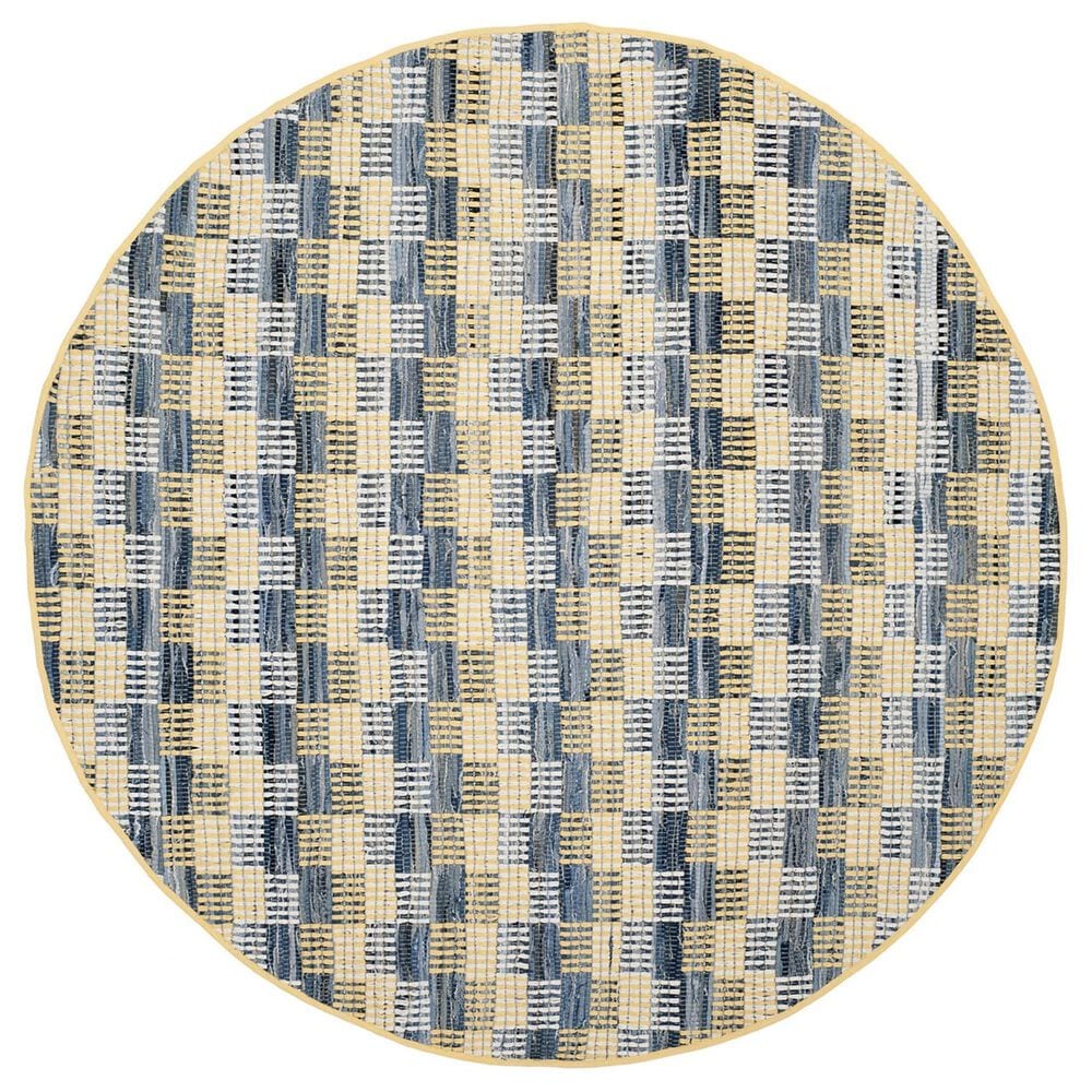 Safavieh Montauk Geometric 6" Round Gold and Multicolor Area Rug, , large
