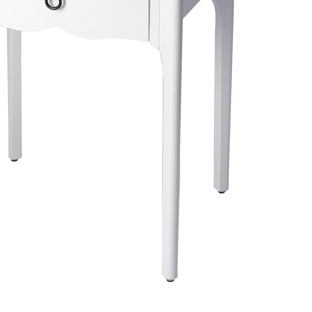 Butler Specialty Company Wilshire 1-Drawer Nightstand in Smooth White, , large