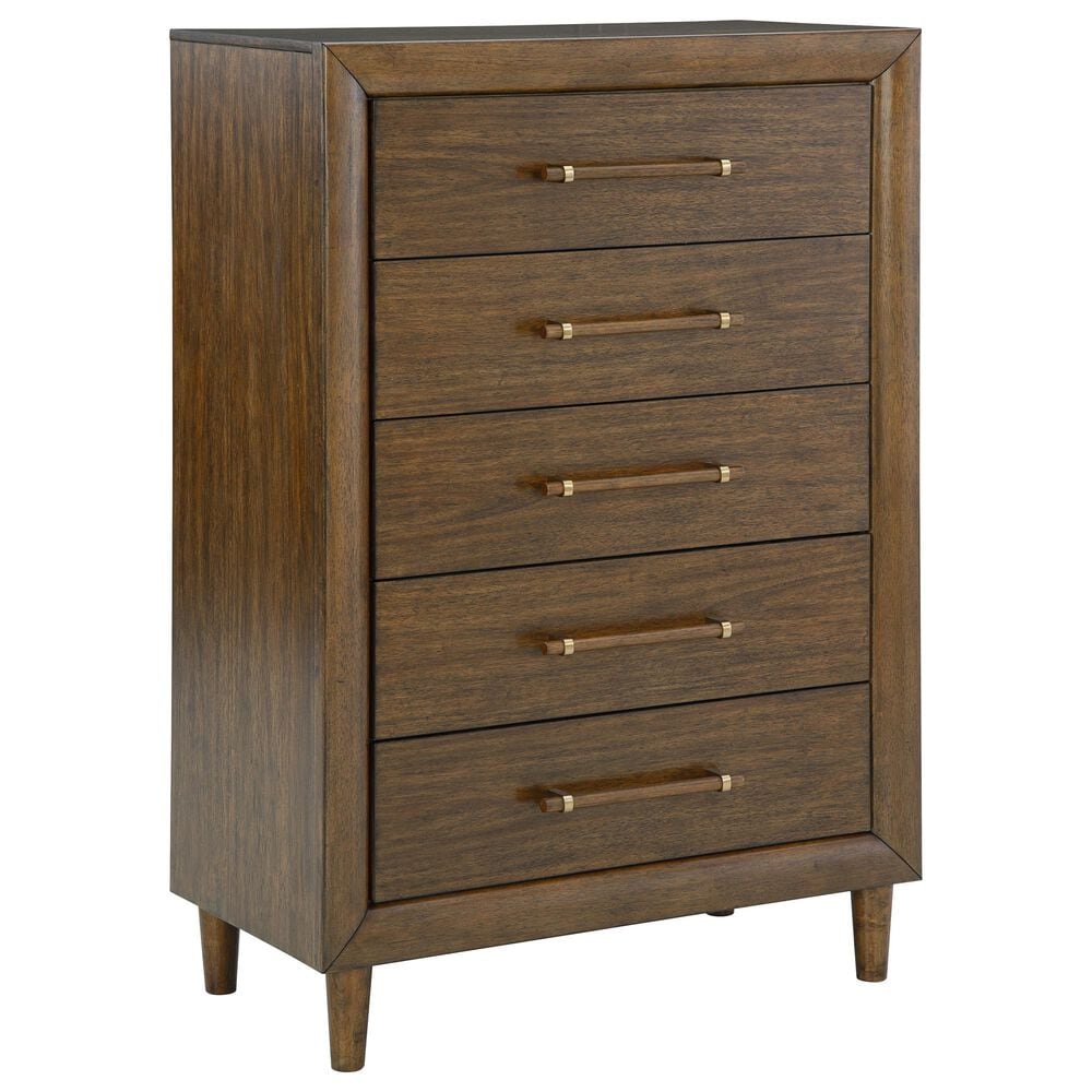 Ashley Lyncott 5-Drawer Chest in Brown, , large