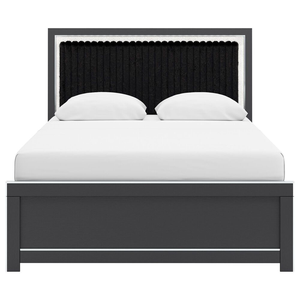 Ashley Zuraleus 5-Piece Queen Panel Bedroom Set in Matte Black, , large