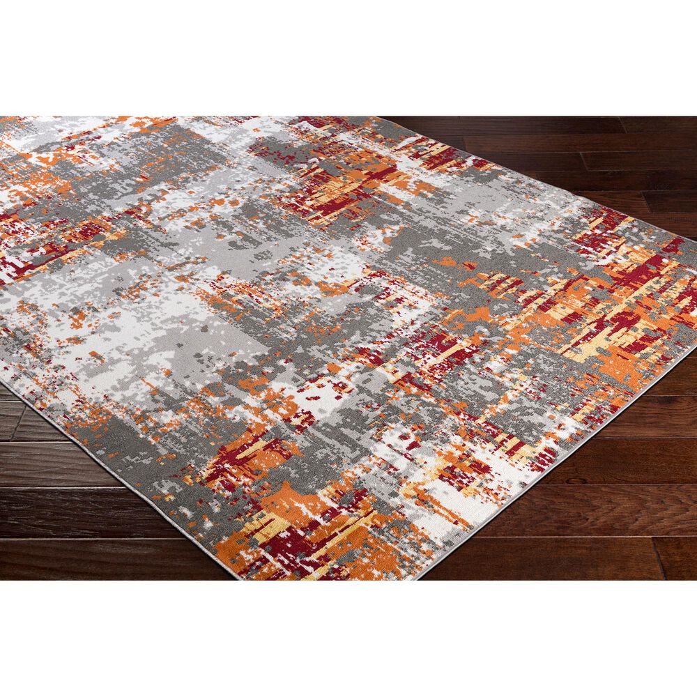Surya Rafetus ETS-2305 7&#39;10&quot; x 10&#39;2&quot; Burnt Orange and Medium Gray Area Rug, , large