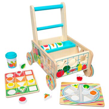 Melissa & Doug Wooden Shape Sorting Grocery Cart, , large