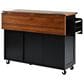 HOMLUX 55" Farmhouse Kitchen Island with Power Outlet in Black, , large