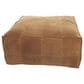 Maple and Jade 35" Low Profile Square Stuffed Pouf in Brown, , large