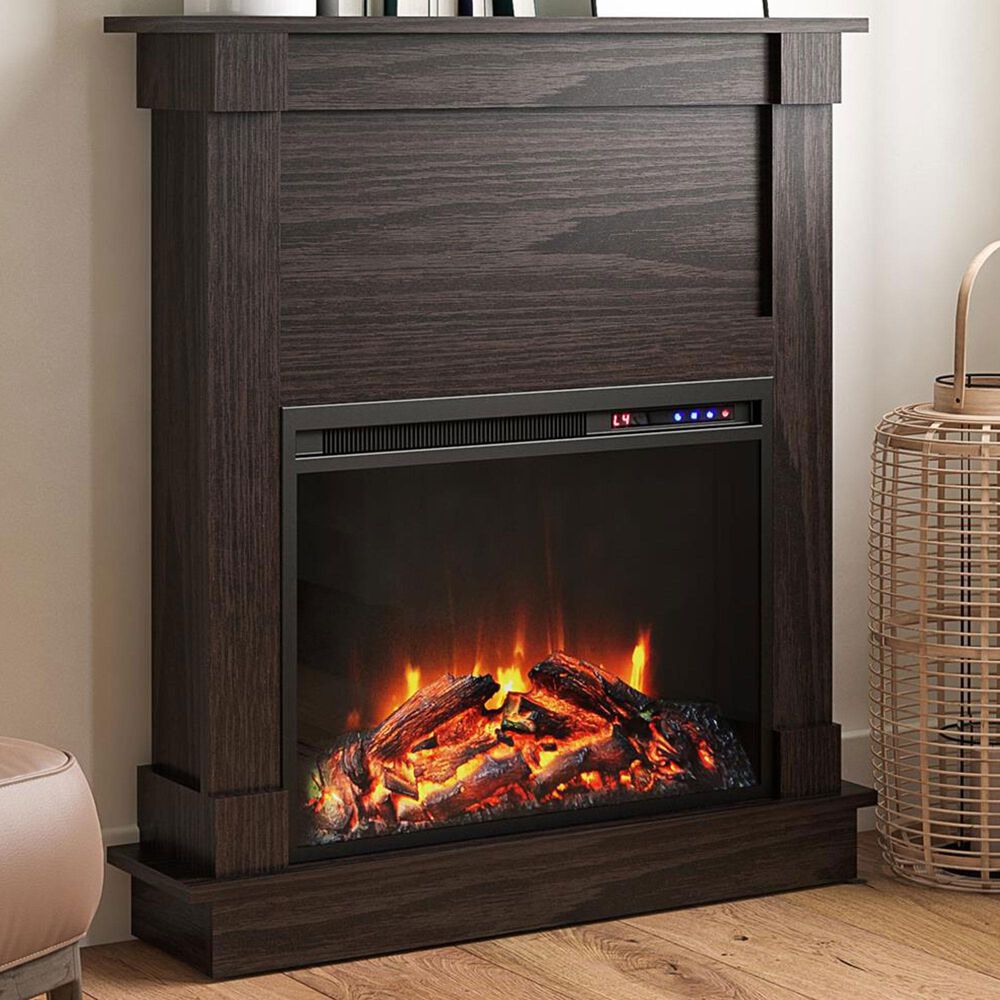 DHP Euclid Fireplace Mantel in Espresso, , large