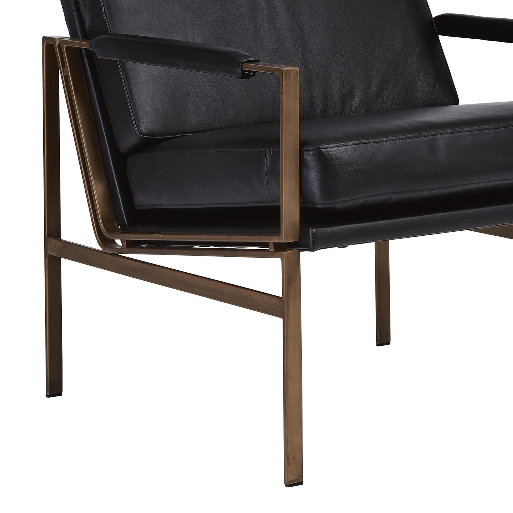 Signature Design by Ashley Puckman Leather Accent Chair in Black NFM