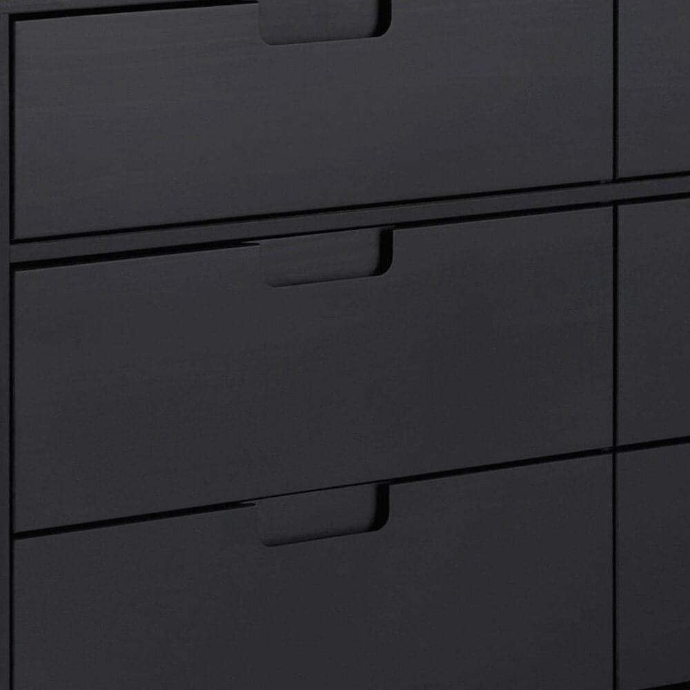 Walker Edison Sloane 6-Drawer Dresser in Black, , large