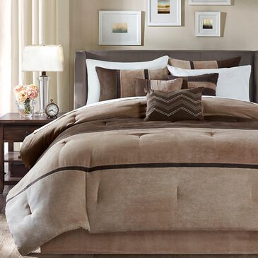 Hampton Park Palisades 7-Piece California King Comforter Set in Brown, , large