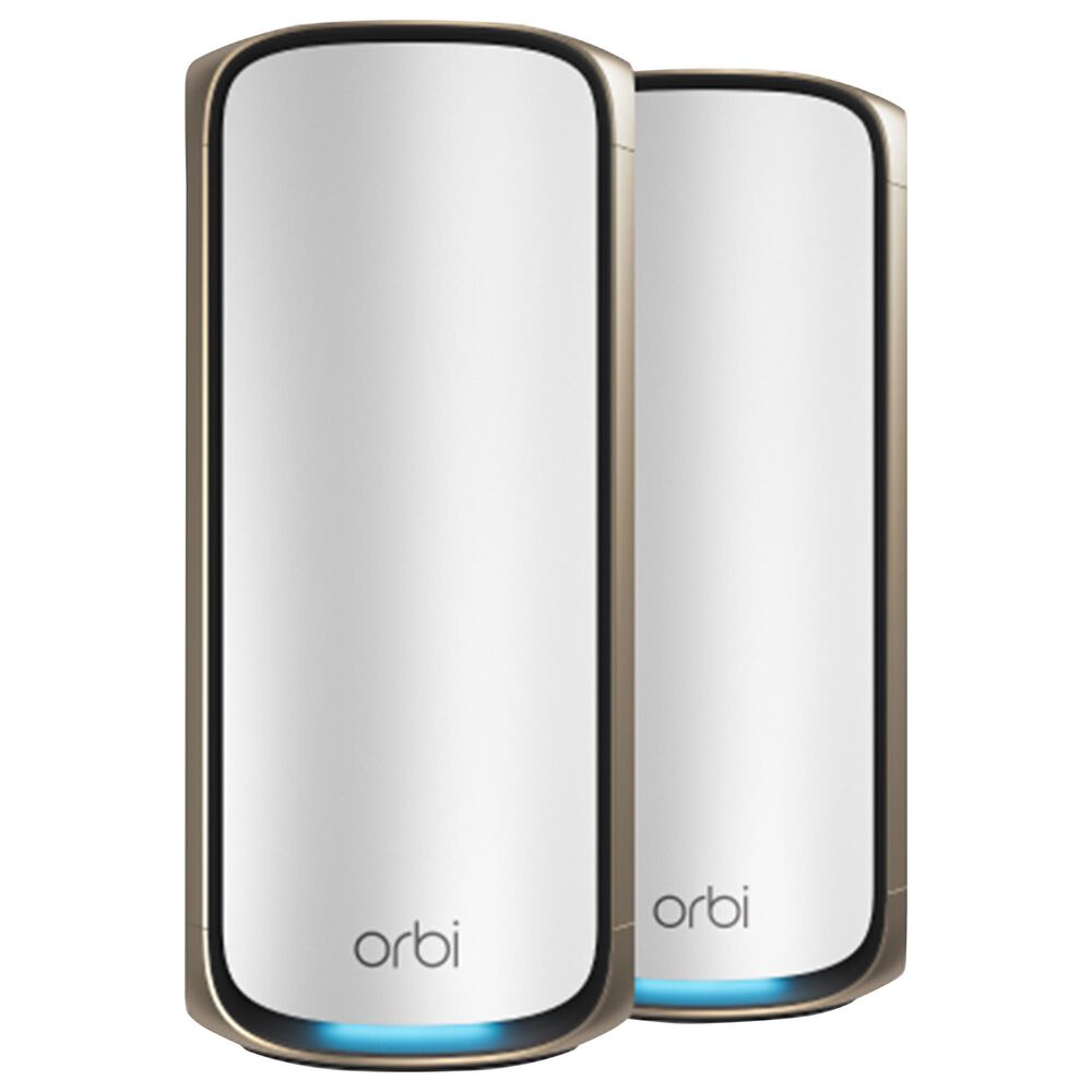 NETGEAR Orbi 970 Series Quad-Band Wi-Fi 7 Mesh System in White (Set of 2), , large