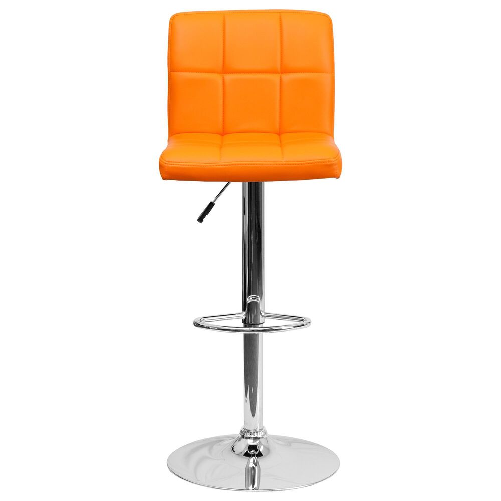 Flash Furniture Adjustable Barstool in Orange, , large