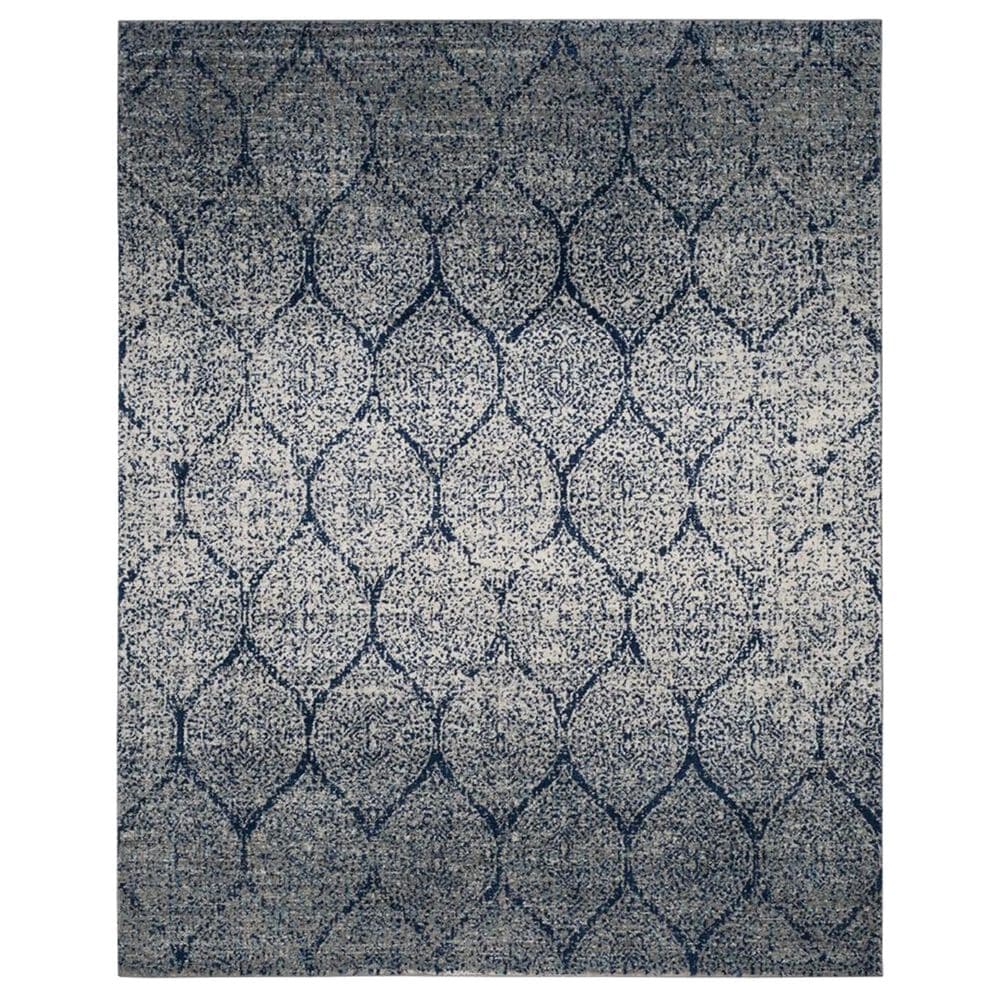 Safavieh Madison MAD604G 12" x 15" Navy and Silver Area Rug, , large