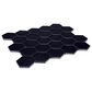 Dal-Tile Artefino Jewel Obsidian 2.5" Framed Hexagon on 12" x 14" Porcelain Mosaic Sheet, , large