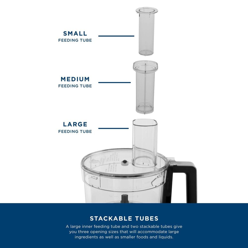 GE Appliances 12Cup Food Processor with Accessories in Stainless Steel