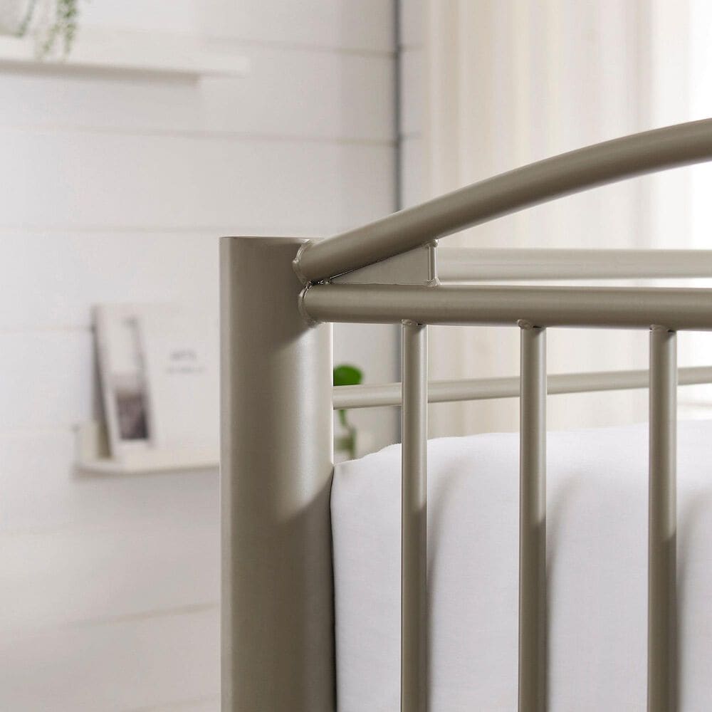 Linon Home Decor Heavy Full Over Full Bunk Bed in Pewter, , large